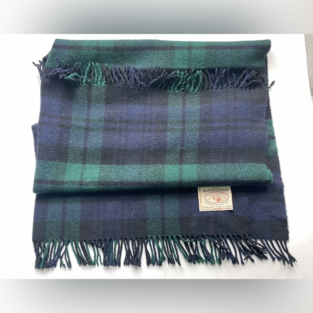 Green and Black Plaid Blanket
